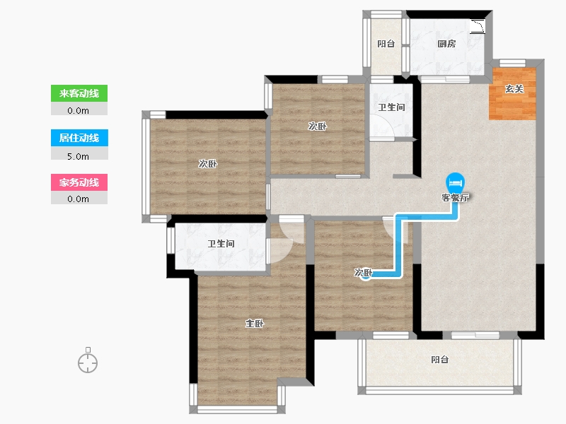 广西壮族自治区-南宁市-天健和府-99.27-户型库-动静线