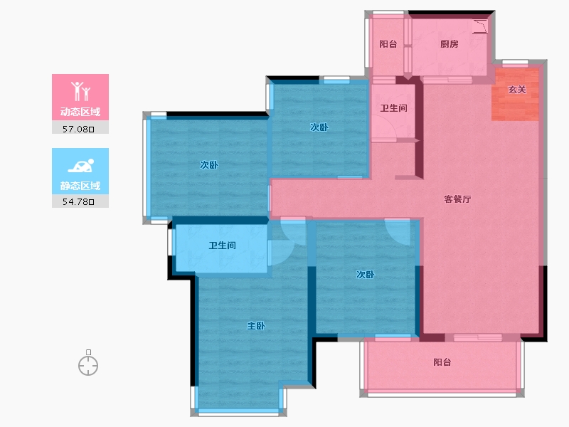 广西壮族自治区-南宁市-天健和府-99.27-户型库-动静分区