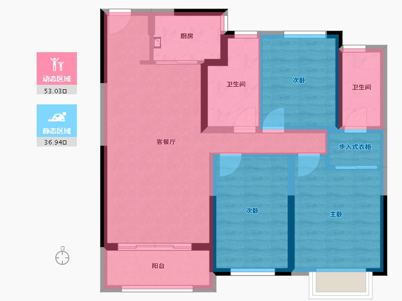 山东省-菏泽市-菏泽绿地新都汇-79.41-户型库-动静分区