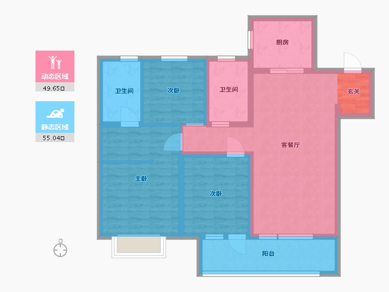 山东省-青岛市-海尔产城创衡山学府-92.78-户型库-动静分区