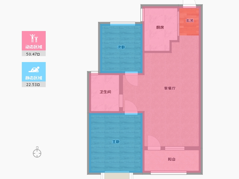 山东省-青岛市-海尔产城创衡山学府-64.80-户型库-动静分区