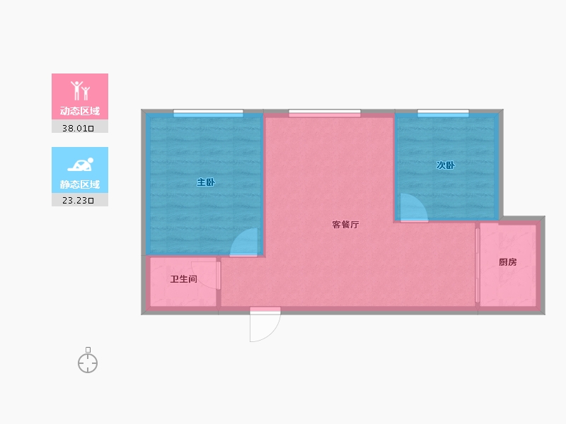 黑龙江省-哈尔滨市-墅公馆-55.95-户型库-动静分区