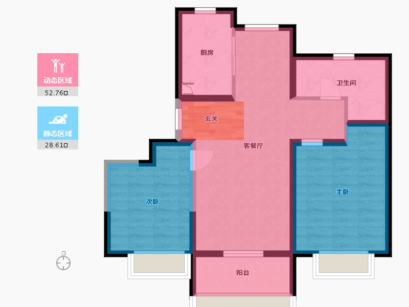 山东省-青岛市-海信文墨里-72.00-户型库-动静分区