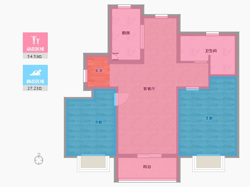 山东省-青岛市-海信文墨里-72.01-户型库-动静分区