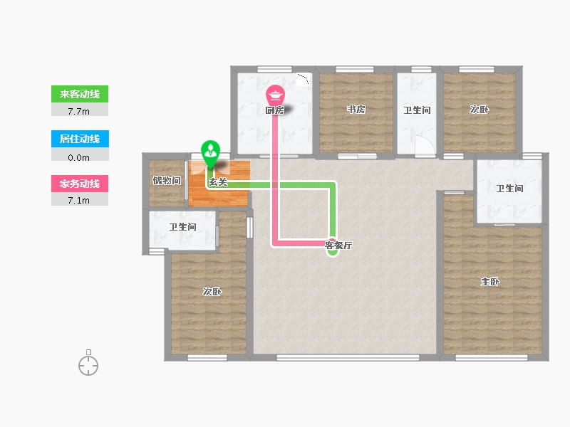 山东省-青岛市-绿地凤栖澜�h-134.98-户型库-动静线