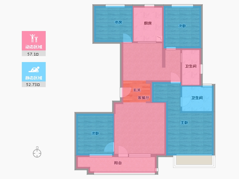 山东省-青岛市-金茂智慧国际城-97.02-户型库-动静分区