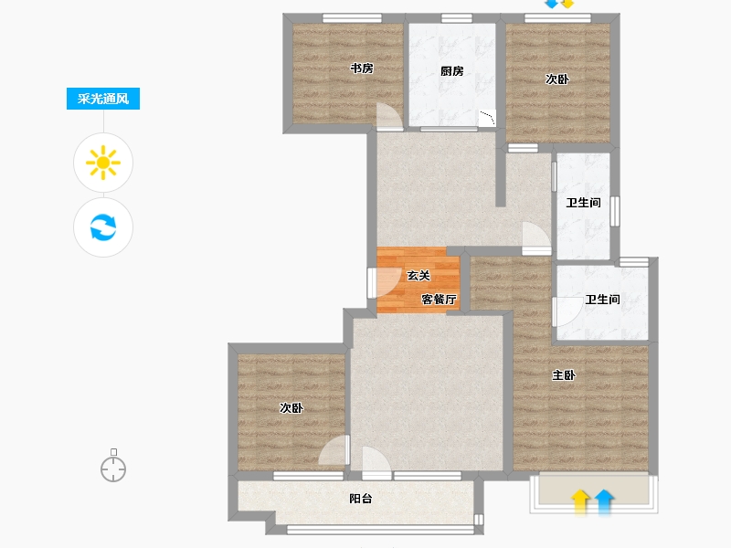 山东省-青岛市-金茂智慧国际城-97.02-户型库-采光通风