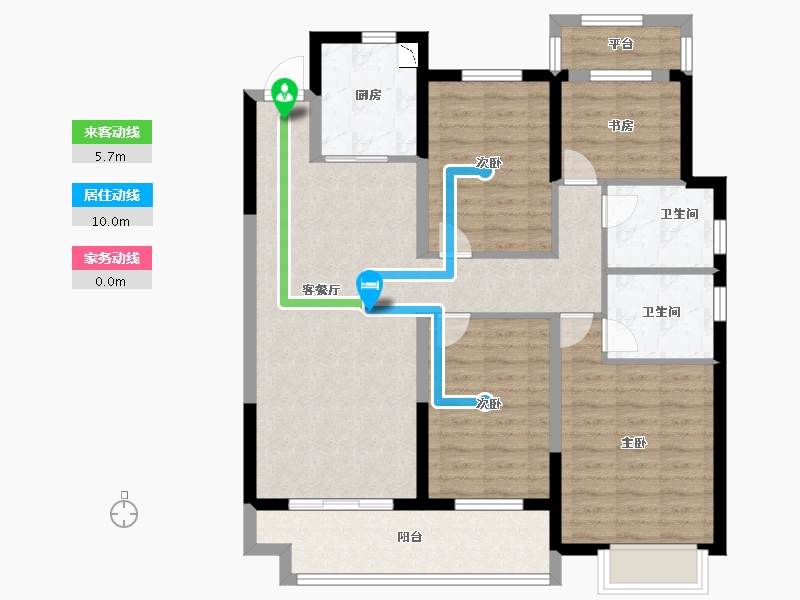 浙江省-金华市-西江悦府-98.71-户型库-动静线