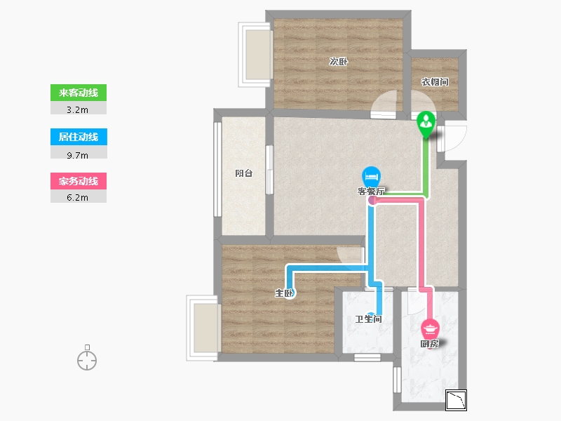 江苏省-徐州市-中原桃花岛-65.14-户型库-动静线