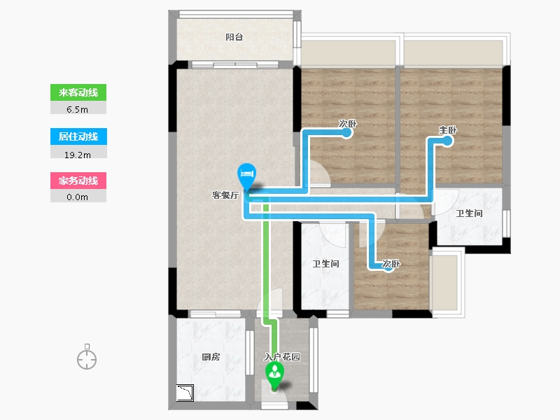 四川省-遂宁市-碧桂园・凤栖台-77.38-户型库-动静线