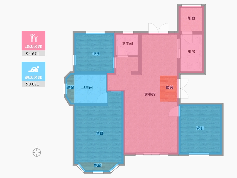 安徽省-马鞍山市-森隆英郡-95.20-户型库-动静分区