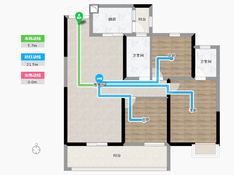 湖南省-怀化市-滨江一号-100.12-户型库-动静线