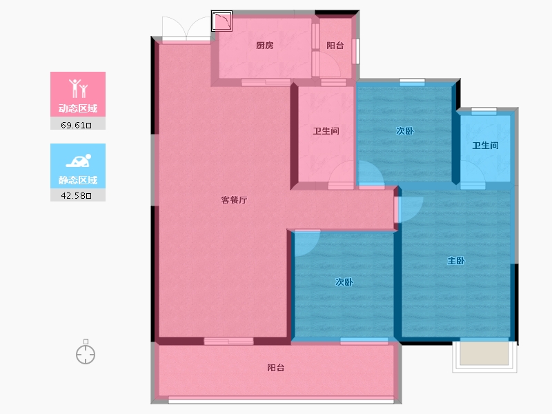 湖南省-怀化市-滨江一号-100.12-户型库-动静分区