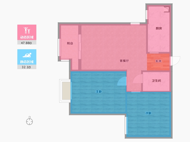 黑龙江省-哈尔滨市-会展城上城・星御-72.00-户型库-动静分区