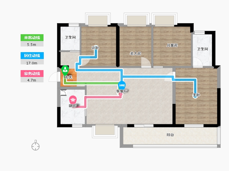 广东省-东莞市-招商雍和府-97.84-户型库-动静线