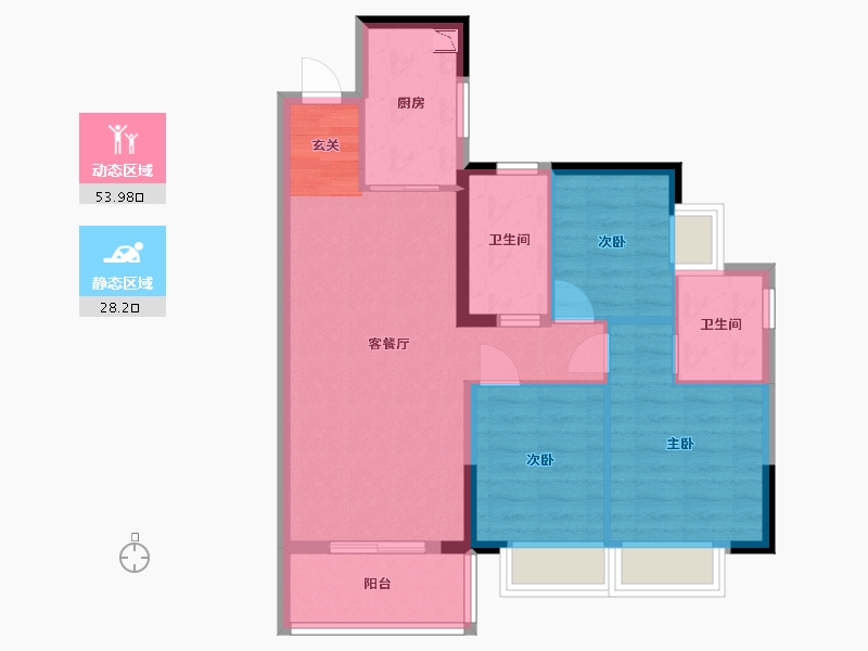 广东省-东莞市-万象连城-73.20-户型库-动静分区