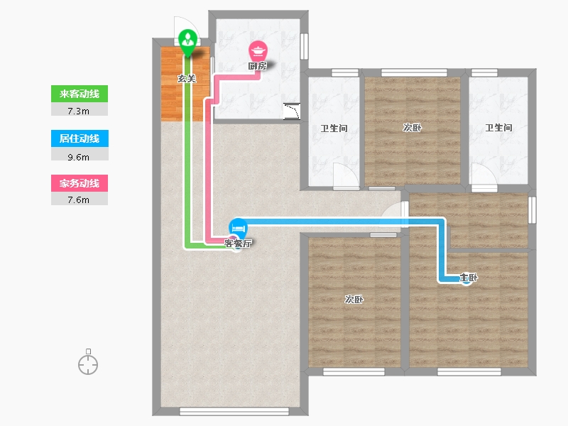 黑龙江省-哈尔滨市-哈尔滨融创文旅城-109.60-户型库-动静线