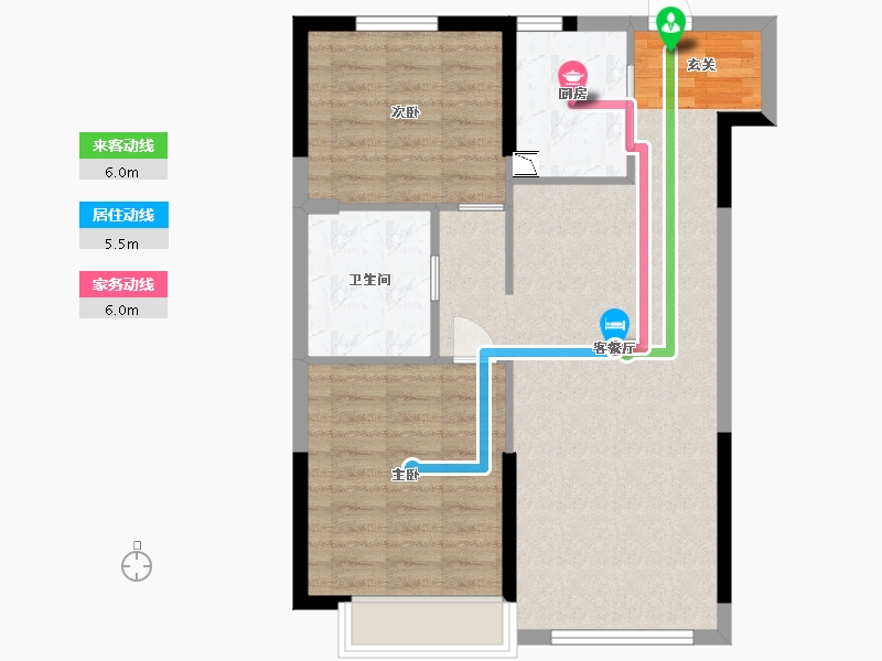 黑龙江省-哈尔滨市-恒大�B庭三期-70.40-户型库-动静线