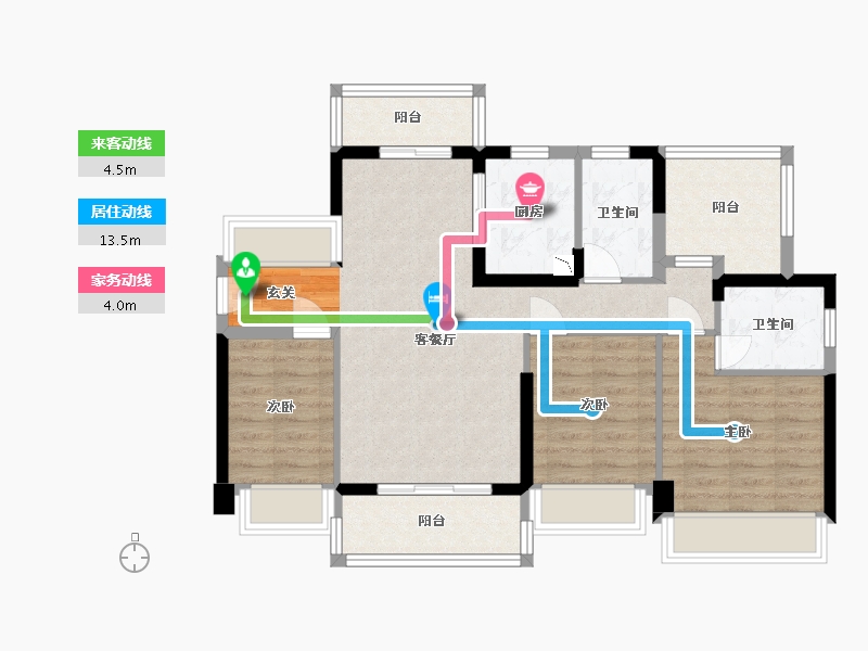 广东省-惠州市-友诚荷悦台-83.89-户型库-动静线