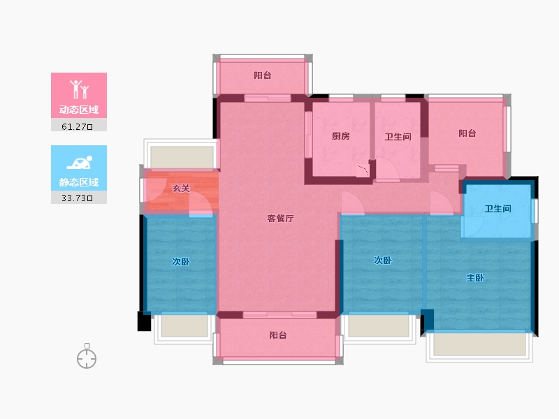 广东省-惠州市-友诚荷悦台-83.89-户型库-动静分区