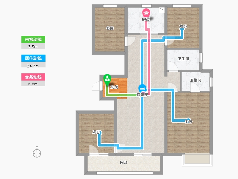 河北省-石家庄市-海亮德文郡-106.70-户型库-动静线