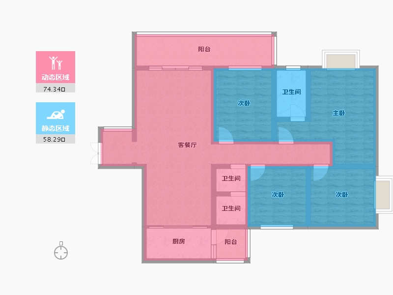 广西壮族自治区-玉林市-阳光新城-116.91-户型库-动静分区