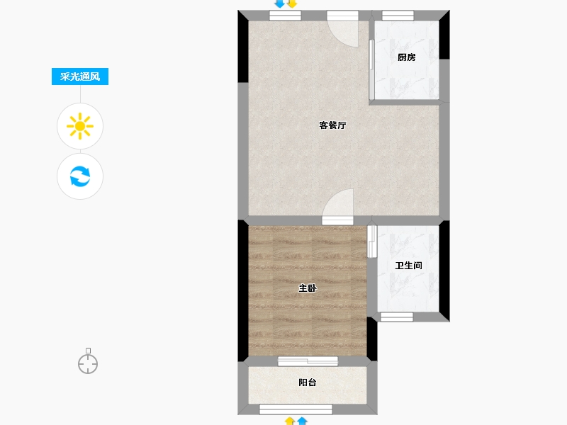 广西壮族自治区-北海市-锦江白鹭郡-39.66-户型库-采光通风