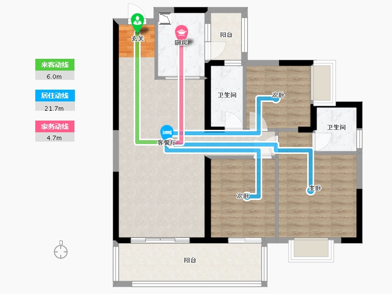 广东省-惠州市-华洪・明珠花园-91.79-户型库-动静线