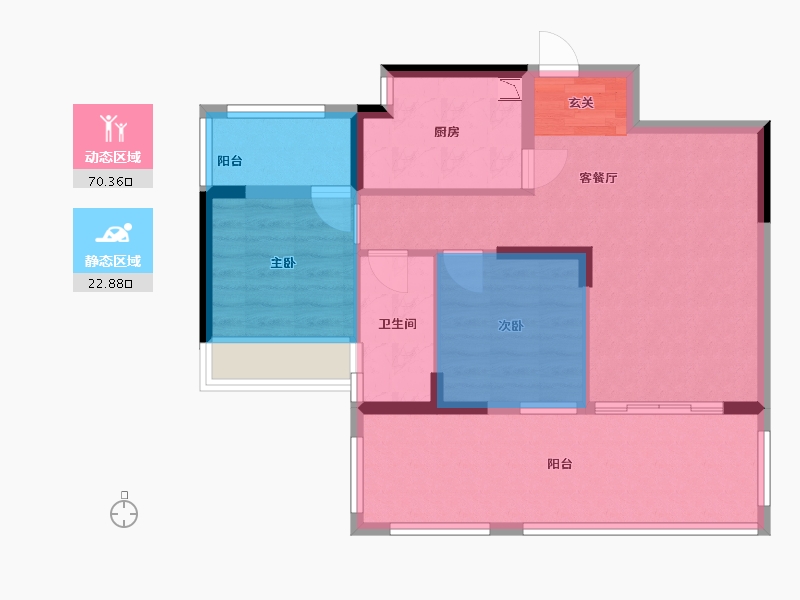 广东省-惠州市-智祥名苑-74.84-户型库-动静分区