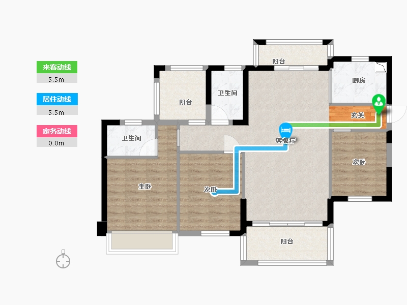 广东省-惠州市-威华水悦华府-89.65-户型库-动静线