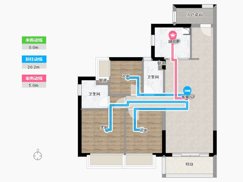 广东省-广州市-时代印记-74.78-户型库-动静线