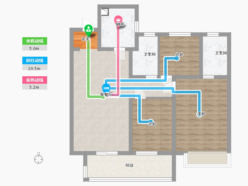 江苏省-扬州市-中信泰富锦辰-88.00-户型库-动静线