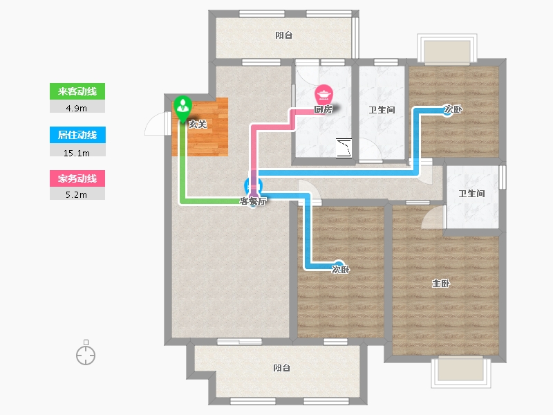 江苏省-扬州市-艺树院-110.39-户型库-动静线