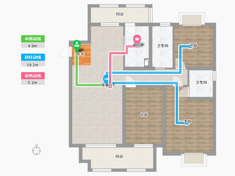 江苏省-扬州市-艺树院-110.39-户型库-动静线