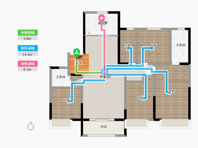 河北省-石家庄市-保利・拉菲公馆【衡水】-139.21-户型库-动静线