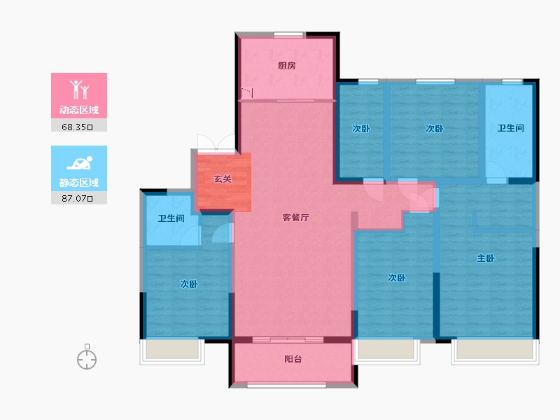 河北省-石家庄市-保利・拉菲公馆【衡水】-139.21-户型库-动静分区