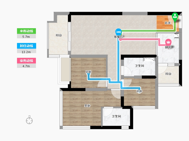 四川省-成都市-天府未来城-76.43-户型库-动静线