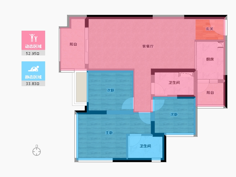 四川省-成都市-天府未来城-76.43-户型库-动静分区