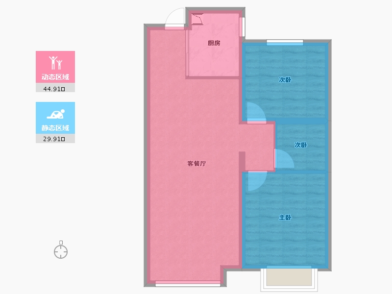 河北省-秦皇岛市-皓顺・琨御-67.20-户型库-动静分区