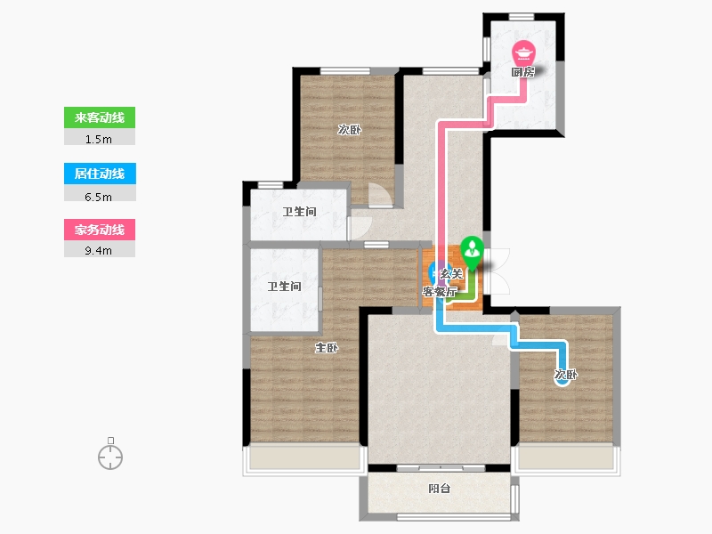 河北省-石家庄市-中房・卓越府-111.21-户型库-动静线