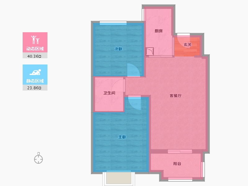 河北省-石家庄市-万科翡翠书院-56.99-户型库-动静分区