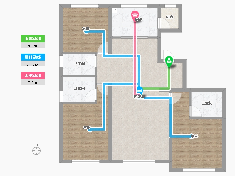 河北省-秦皇岛市-皓月・天墅-98.65-户型库-动静线