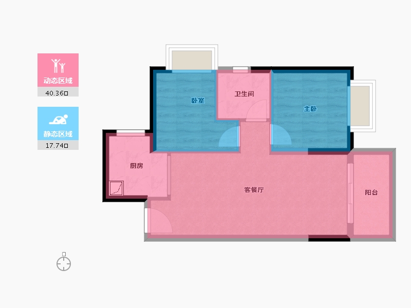 广西壮族自治区-北海市-碧桂园・海上时光-51.74-户型库-动静分区