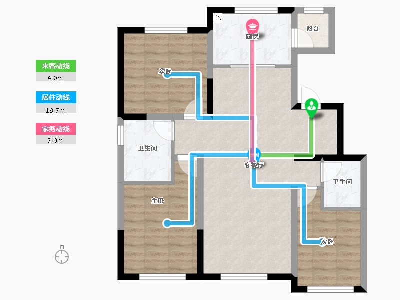 河北省-秦皇岛市-皓月・天墅-83.22-户型库-动静线