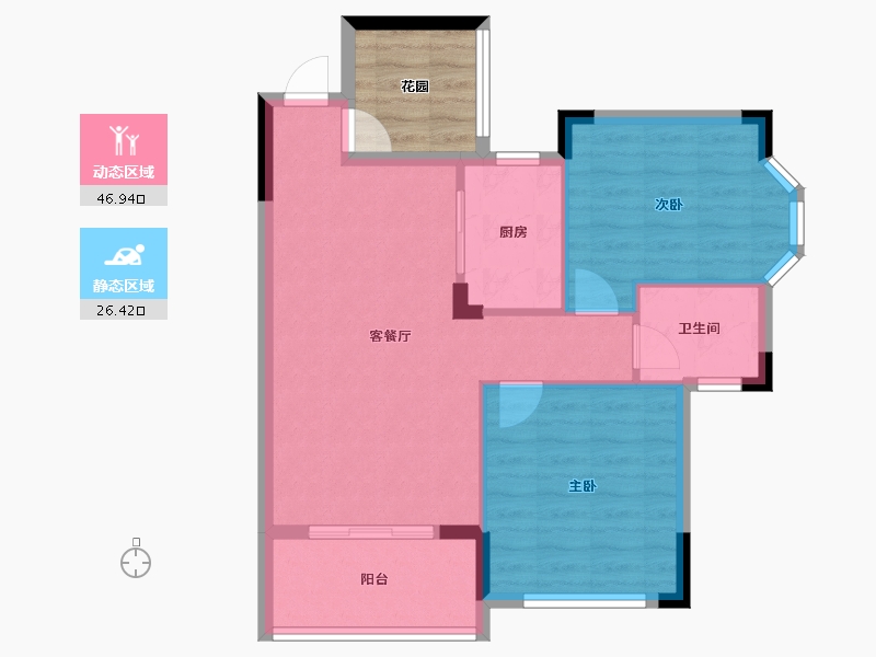 广西壮族自治区-北海市-东辉翰林鑫苑-71.50-户型库-动静分区