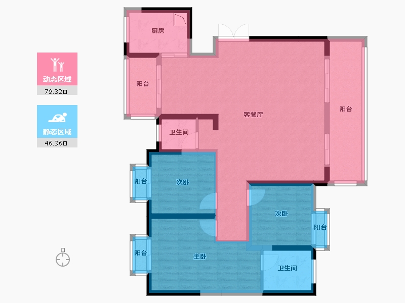 湖南省-岳阳市-悦天城-112.62-户型库-动静分区