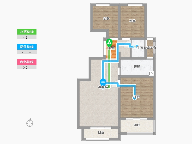 河北省-承德市-君御府-76.62-户型库-动静线