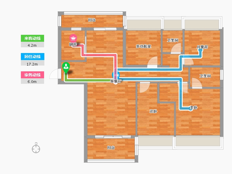 广西壮族自治区-桂林市-碧桂园剑桥郡-97.38-户型库-动静线