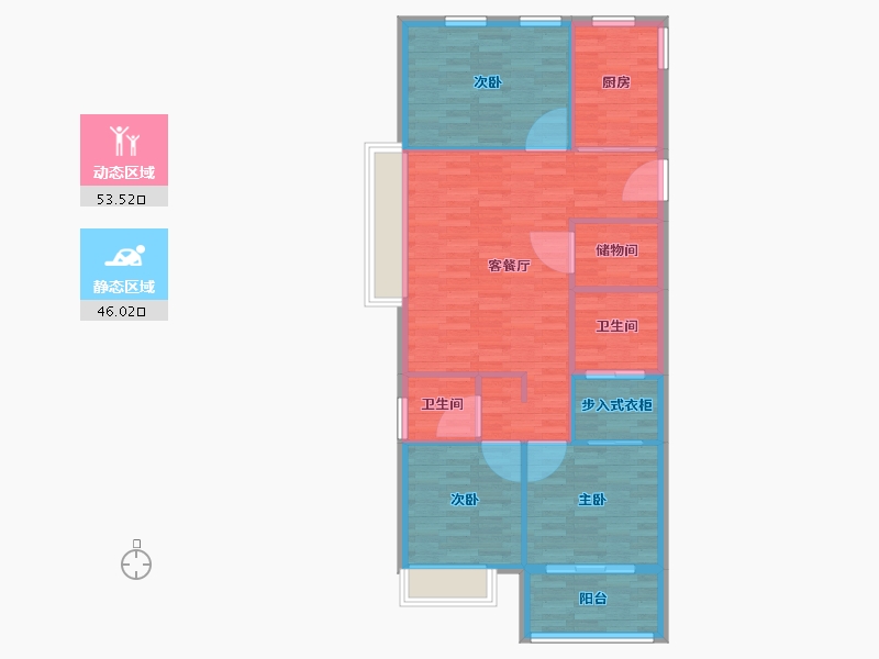 浙江省-湖州市-孔雀城-91.01-户型库-动静分区