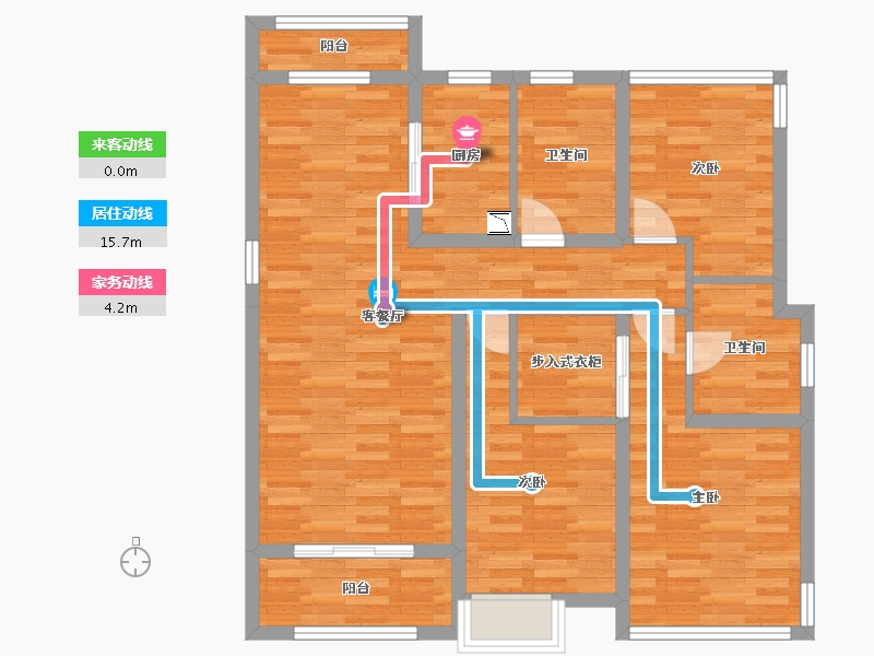 浙江省-嘉兴市-中交四季美庐-91.30-户型库-动静线